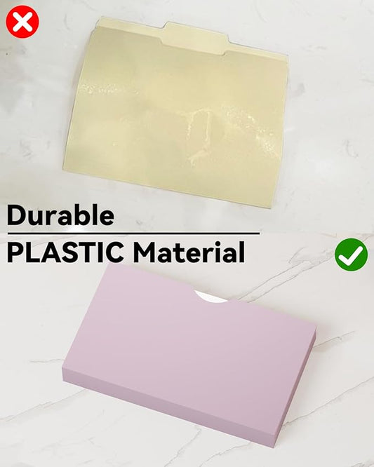 ANSOOK Plastic Manila File Jackets & File Pockets,Extra Capacity 2" Legal Size Manila Job File Folder,12 Pack Expansion Project File Jackets,Heavy Duty Legal File Cabinet Folder with Straight Cut Tab