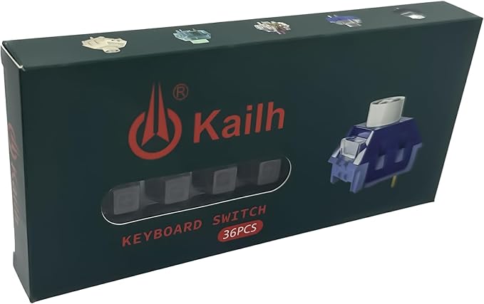 Kailh Box Brown Switches for Mechanical Keyboard,3-Pin 45gf Tactile/Factory Lubed/Dust&Waterproof Switches(Kailh Box Brown,36Pcs)