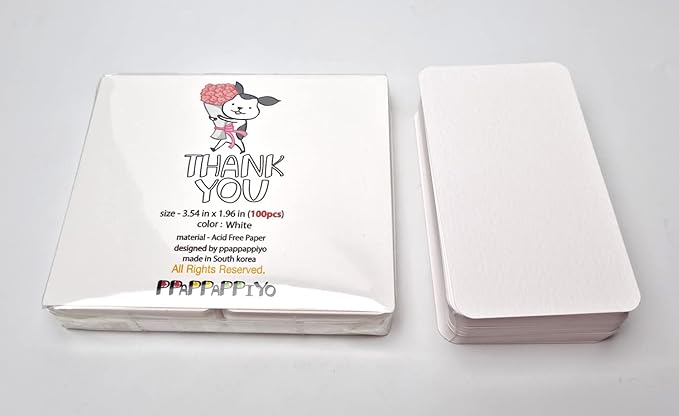 PPAPPAPPIYO 3.5x2 Blank color index cards (100) Paper - Blank (white)