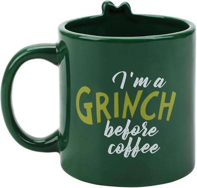 Bioworld The Grinch I'm A Grinch Before Coffee 16 oz. Ceramic Mug