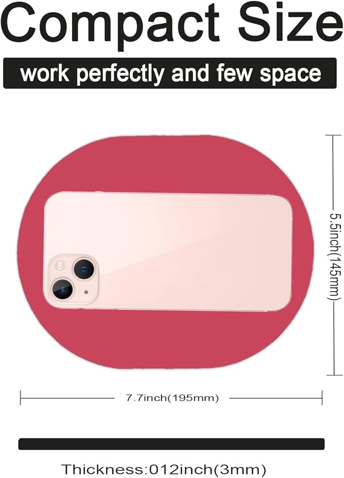 Small Mouse pad, Portable, Waterproof Non-Slip Rubber Bottom, Suitable for Wireless Mouse, Laptop Keyboard Tray for Both Men and Women, Office Travel Red 5.5x7.5in