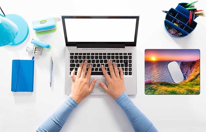 Cliffs of Moher Ireland Sunset Seascape Mouse Pad for Computer & Laptop, Non-Slip Rubber Base Mousepad, Mouse Pads for Home, Office & Gaming 7.9 x 9.5 in