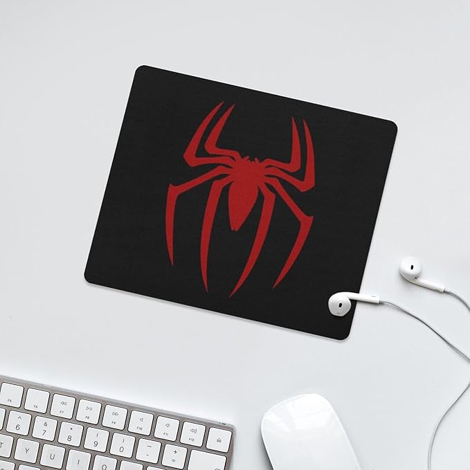 Gaming Mouse Pad, Red Spider Mouse Pad 7.1x8.7 Inch Small Computer Mouse Mat Keyboard Desk Mousepad for Gaming, Office, Home