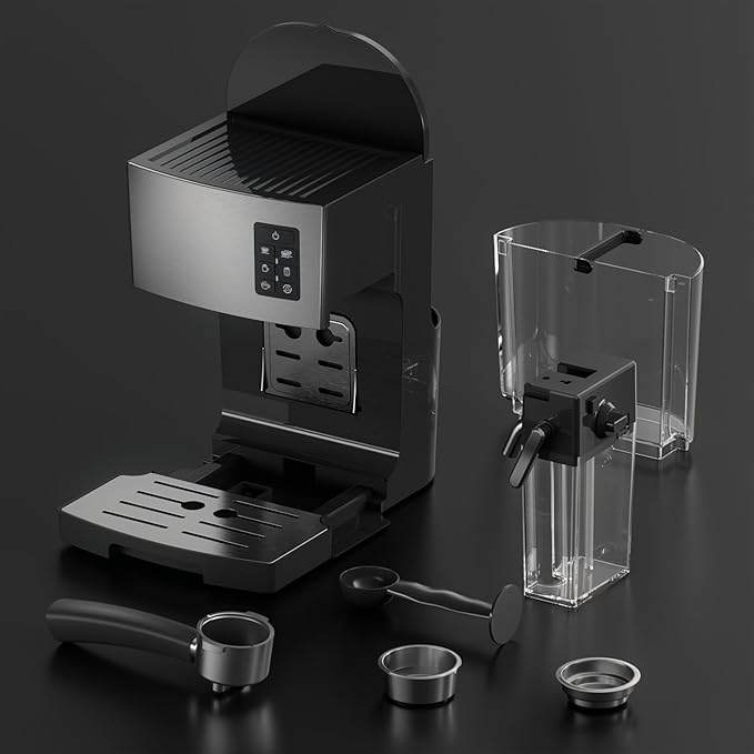 Espresso Machine 20 Bar - Espresso & Coffee Maker with Automatic Milk Frother, Cappuccino Machine, Latte Maker for Home, office, 1250W