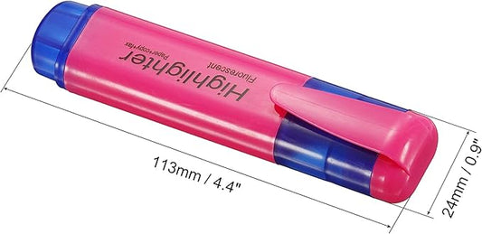 PATIKIL Highlighter Pen, 4 Pack Water Based Broad Tip Writing Marker Pens for Office Home Daily Use, Pink