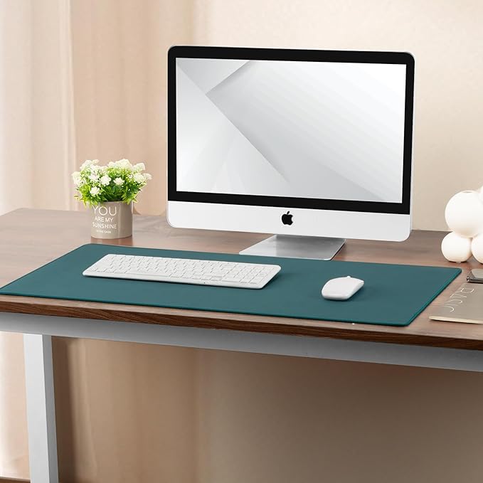 Dizzy Balloon Large Gaming Mouse Pad with Durable Stitched Edges, Extended Waterproof Green Mouse Mat with Non-Slip Rubber Base, Desk Topper Mat, Keyboard Mouse Mousepad (31.50"x15.75"x0.12")