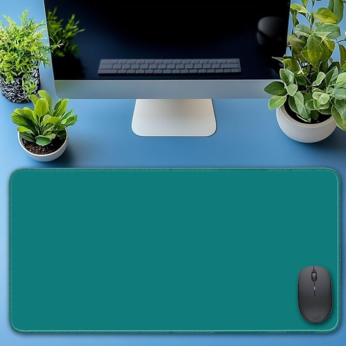 Large Mouse Pad, Non-Slip Desk Blotter, Office Desk Mat, 24x12 inch, Teal