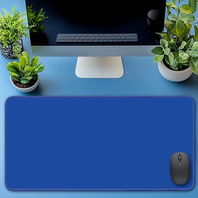 Large Mouse Pad, Non-Slip Desk Blotter, Office Desk Mat, Desk Pad Protector, Laptop Desk Pad, Desk Writing Pad for Office and Home, Blue, 31x12 inch