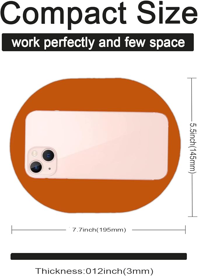 Small Mouse pad, Portable, Waterproof Non-Slip Rubber Bottom, Suitable for Wireless Mouse, Laptop Keyboard Tray for Both Men and Women, Office Travel Orange 5.5x7.5in