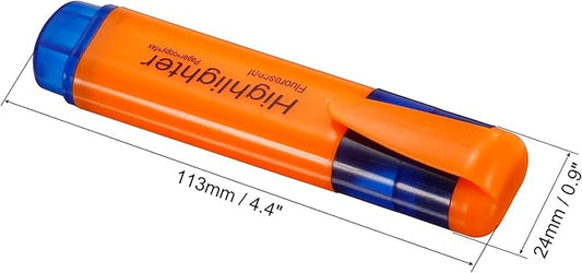 PATIKIL Highlighter Pen, 4 Pack Water Based Broad Tip Writing Marker Pens for Office Home Daily Use, Orange