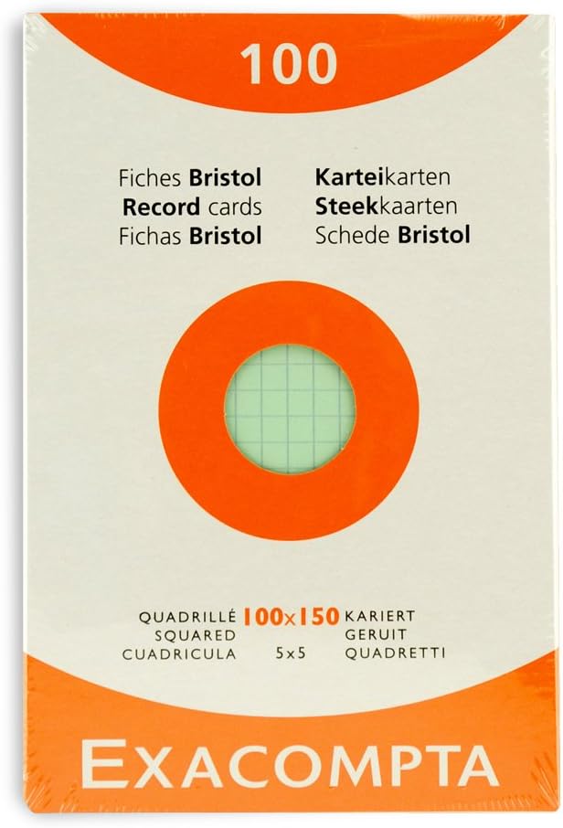 Exacompta Index Cards 4X6 Inch 100Pk