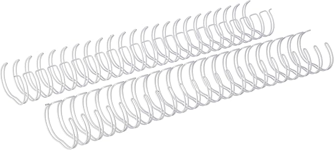 Craftelier - Set of 2 Double Ring Spiral Binders for Albums, Notebooks, Diaries or Calendars | Ideal for Scrapbooking and Other Crafting Projects | Γ 3.17 cm (1.25") - White Colour