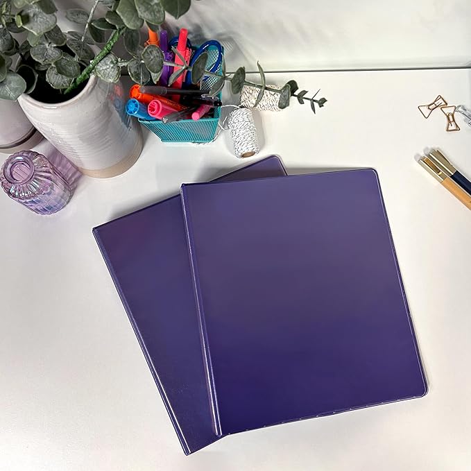 Samsill Plant-Based 1.5 Inch Durable Round Ring, View Binder, Eco-Friendly, USDA Certified Biobased, Single, Violet