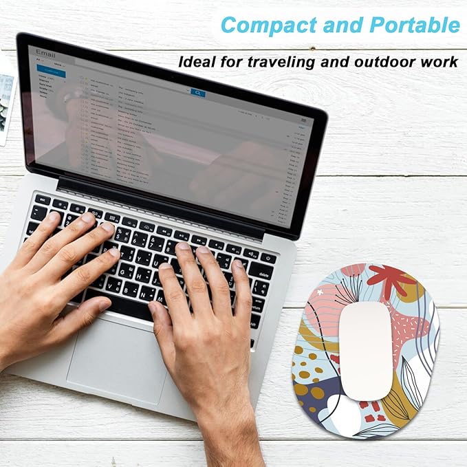 Rimilak Small Mouse Pad 6 x 8 Inch, Takes up Wrist and Mouse Space, Waterproof Compact Mini Mouse Mat for Laptop Computer Wireless Mouse Keyboard Home Office Travel,Yellow Dots