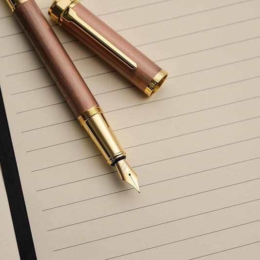 Ellington Pens Pocket Size Fountain Pen Medium Nib – 12cm Compact Luxury Mini Pen, Ink Converter, 3 Cartridges – Sleek Finish, Ideal for Travel, Journaling & Gifting