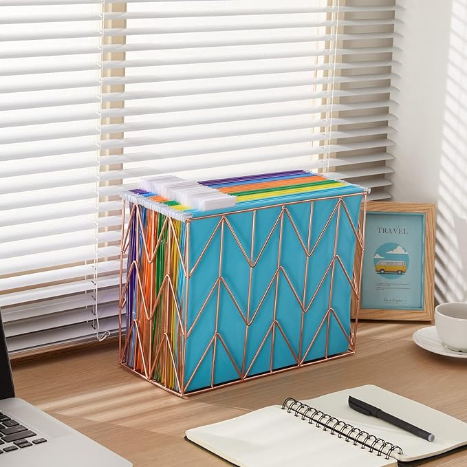 Y YOMA 25 Pack Colored Hanging File Folder Letter Size Decorative File Folder Cute Pretty Reinforced Hanging Folder Organizer for Filing Cabinet Office Home with 1/5-Cut Adjustable Tabs, Purple