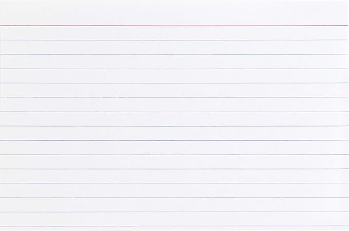 Business Source 65261 Index Cards, Ruled, 72 lb., 4-Inch x6-Inch, 100/PK, White (Pack of 2)