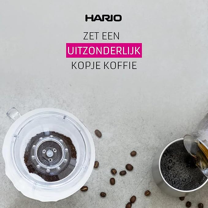 HARIO VDR-01-T Transparent Dripper 01 Clear Coffee Hand Drip for 1 to 2 Cups, Made in Japan