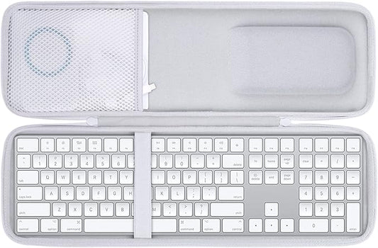 Aenllosi Hard Carrying Case for Apple Magic Keyboard with Numeric Keypad, Mouse and Trackpad