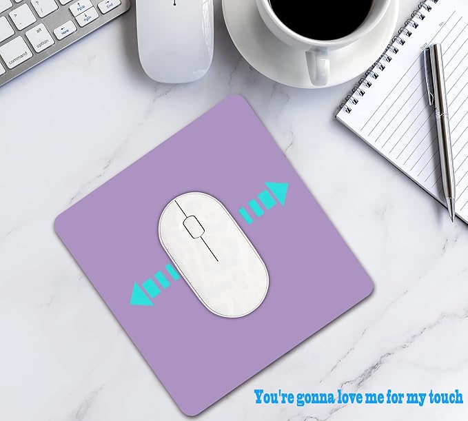 Premium Square Waterproof Mouse Pad - Non-Slip Rubber Base, 9x9 inches (Purple)