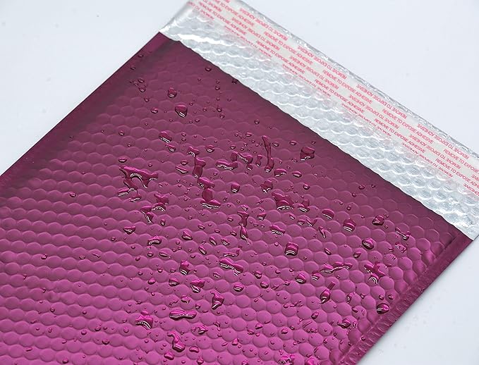 ProLine Matte Metallic Bordeaux Wine Red Bubble Padded Mailers 4x8 Inch Self Seal Padded Envelopes (1000)