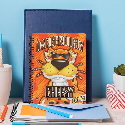 Cheetos Cute One Subject Spiral Notebook College Ruled, 3 Ring Single Subject Spiral for School Fun Cute Notebooks