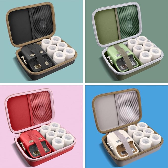 Label Printer Case Compatible with NIIMBOT B21/B21 Pro/B1 Label Maker Thermal Label Printer and 2 inch Label Paper(White Case)