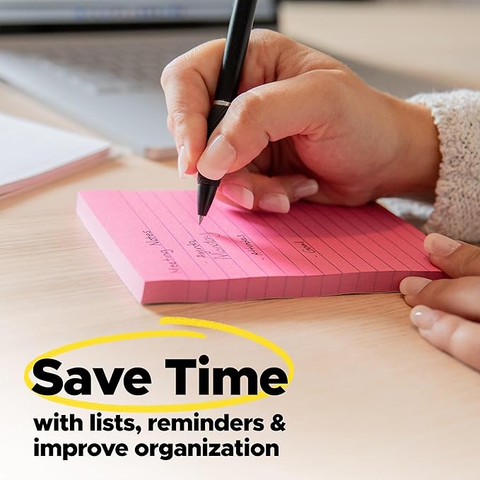 Post-it Super Sticky Notes, 8 Sticky Note Pads, 1.875 x 1.875 in., Ideal for Organization in Your Dorm, Home or Office, Energy Boost Collection