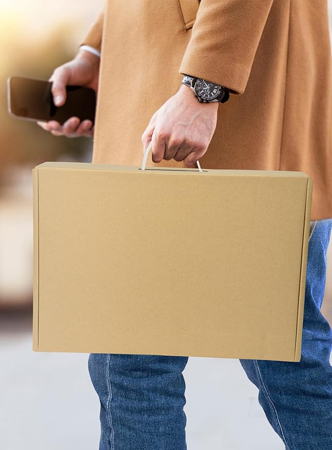 SOUNDANCE 1-Pack Laptop Box with Protection Foam, Handmade Laptop Sleevess, Cardboard Laptop Shipping Box, Secure Mailer Box for up to 17.3 Inches Notebook Computer