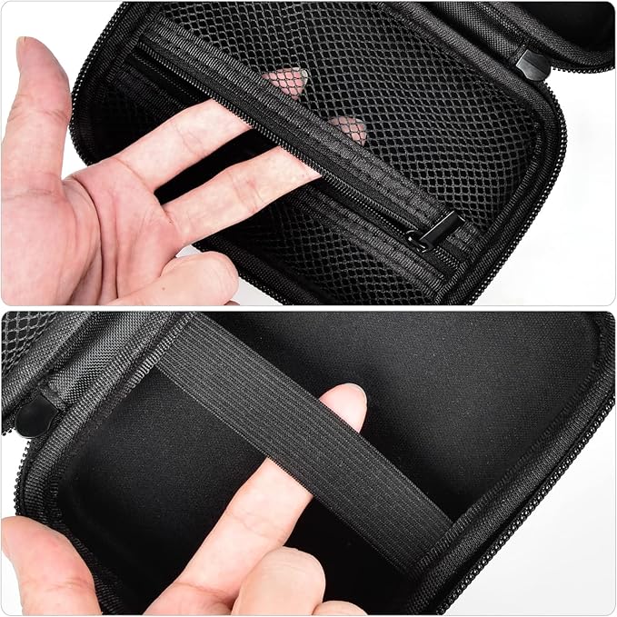 PAIYULE Hard Carrying Case for Phomemo D30 D35 Label Maker, Label Printer Case for Nelko P21, for NIIMBOT D110 D11, for Marklife P11 P12, for SUPVAN E10, Protective EVA Storage Bag with Mesh Pocket