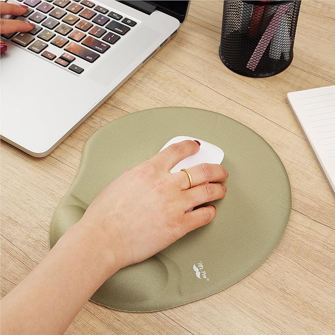 Mr. Pen Ergonomic Mouse Pad with Wrist Support, Green Gel Pad for Gaming