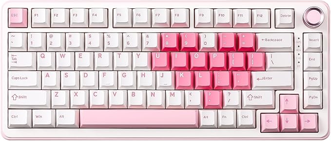 YUNZII B75 PRO wireless mechanical keyboard in white