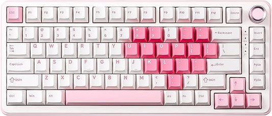 YUNZII B75 PRO wireless mechanical keyboard in white