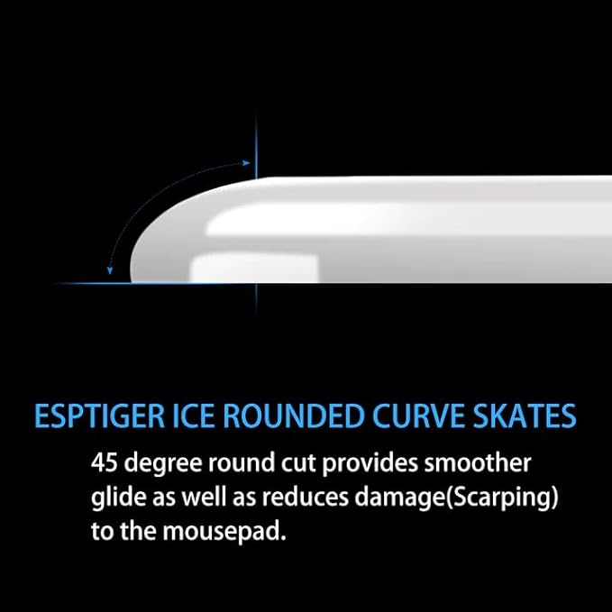 ESPTIGER ICE V2 Gaming Mouse Skates for Logitech G PRO X Superlight 2 / PRO X2 SuperStrike - Smooth PTFE Replacement Feet, 2.5D Curved Edges, 3M Adhesive, White