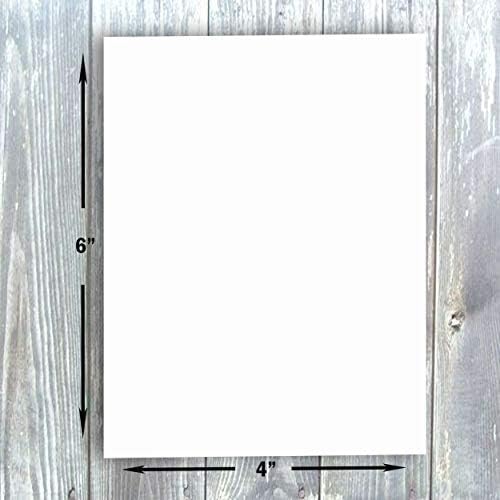 Hamilco White Cardstock Paper, Flat Cards with Envelopes – 4" x 6", 80 lb Cover, Blank Postcard, Note & Invitation Cards, 100 Pack