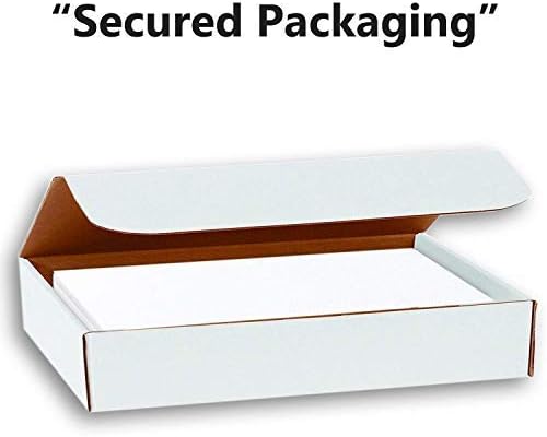 Hamilco White Linen Cards and Envelopes - Flat 5" x 7" Cardstock Paper 80lb Cover 50 Pack