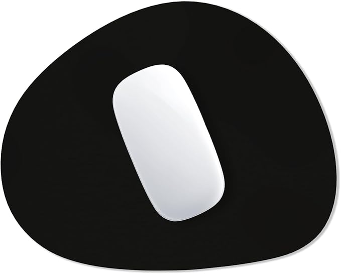 Hsurbtra Mouse Pad, Premium-Textured Small Oval Mousepad 8.7 x 7.1 Inch Black, Thick 3 mm Anti-Slip Waterproof Rubber Pretty Cute Computer Mat for Office Home Gaming Laptop Men Women Kids