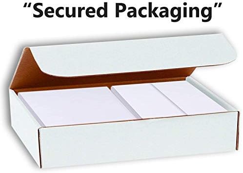 Hamilco White Cardstock Paper, Flat Cards with Envelopes – 4" x 6", 80 lb Cover, Blank Postcard, Note & Invitation Cards, 100 Pack