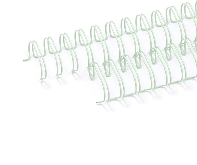 Craftelier - Set of 2 Double Ring Spiral Binders for Albums, Notebooks, Diaries or Calendars | Ideal for Scrapbooking and Other Crafting Projects | Ø 1.90 cm (0.75") - Mint Green Colour