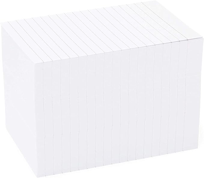 Okuna Outpost 300 Pack Vertically Ruled Index Cards - Lined Paper Vertical NoteCards - Portrait Style (3 x 5 In)