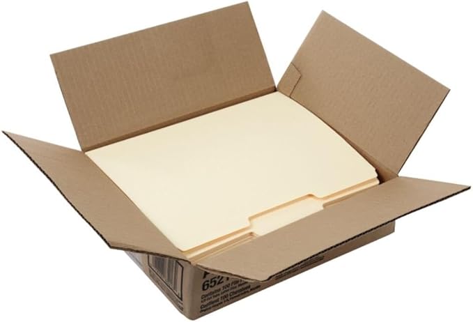 Pendaflex File Folders,Letter Size,8-1/2" x 11",Classic Manila,1/3-Cut Tabs in Left,Right,Center Positions,100 Per Box (65213),(Pack of 2)