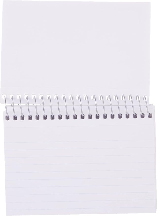 Mead Index Cards, 3" x 5", Ruled Front, Blank Back, 50 Cards, White (63130)