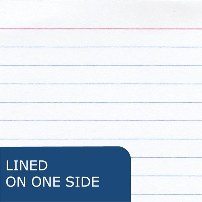 Roaring Spring Index Cards 4"x6", Bulk Case of 36 Packs of 100 Each, Smooth 100# White Index Paper, Ruled on Front, Blank on Back