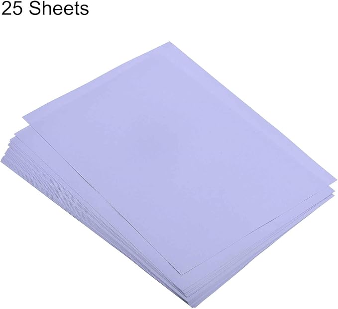 MECCANIXITY 25 Sheets Colored Copy Paper 8.3 x 5.8 Inch Printer Paper 80gsm Light Purple for Office Printing, Document Copying, Invitations, Forms, Art Projects