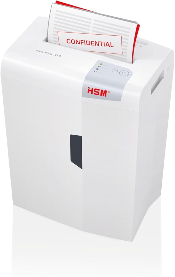 HSM of America Shredstar X10 Cross-Cut Shredder, 10 Manual Sheet Capacity