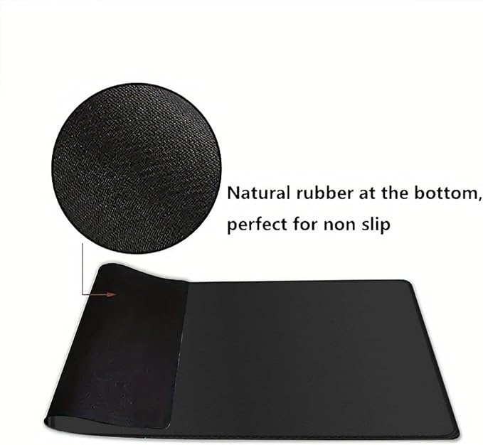 Large Mouse Pad for Desk - Gaming Mouse Pad with Stitched Edges, Anti-Slip Base for Keyboard and Mouse(Black, 31.5L x 15.8W inches)
