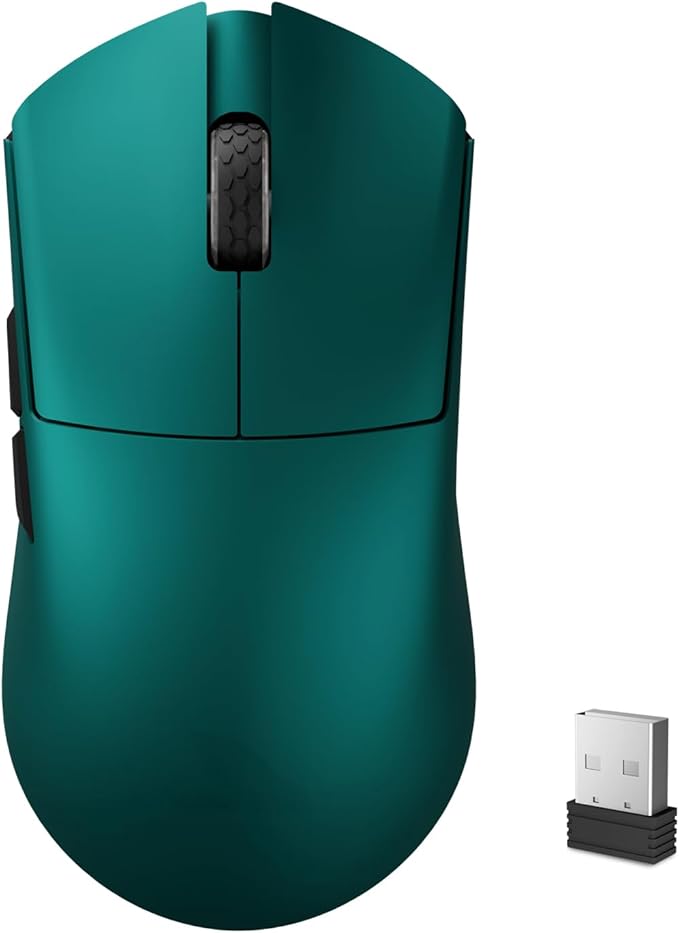 Darmoshark M3V2 8K Wireless Gaming Mouse,Tri-Mode 2.4G/USB-C/Bluetooth Mouse Up to 26000Dpi,PAW3395 Optical Sensor Lightweight 58g,5 programmable Button,Computer Mouse for Laptop,PC,Windows,Mac(Green)