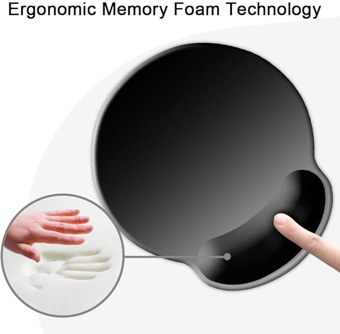 DOOKE ErgoComfort Wrist Rest Mouse Pad-Ergonomic Office Mousepad with Wrist Support-Non-Slip, Design Desk Accessories Mat for Home&Game Decor Slate Gray