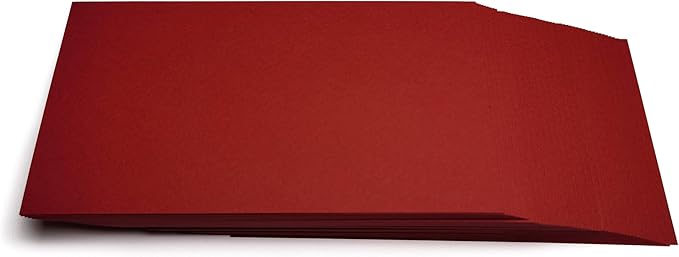 PPAPPAPPIYO Set of 50 3x5 Color Blank index cards 180gsm (red)