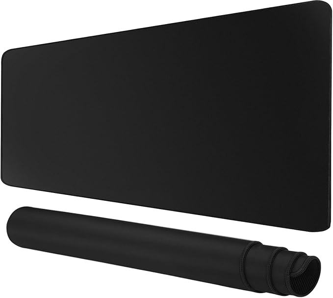 Large Mouse Pad for Desk - Gaming Mouse Pad with Stitched Edges, Anti-Slip Base for Keyboard and Mouse(Black, 31.5L x 15.8W inches)